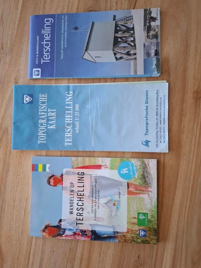 Terschelling boek kaart wandel fiets gids kaart, Ophalen, Europa, Fiets- of Wandelgids, Overige merken