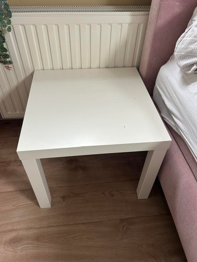 Ikea wit tafeltje Lack, 45 tot 60 cm, Minder dan 55 cm, Gebruikt, Vierkant