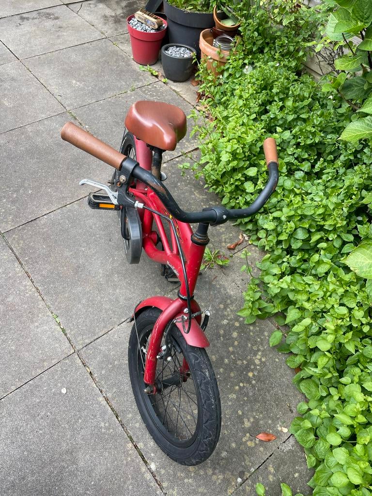Popal Black Fighter kinderfiets 16 inch, Fietsen en Brommers, Ophalen, Gebruikt, Terugtraprem, 16 tot 20 inch