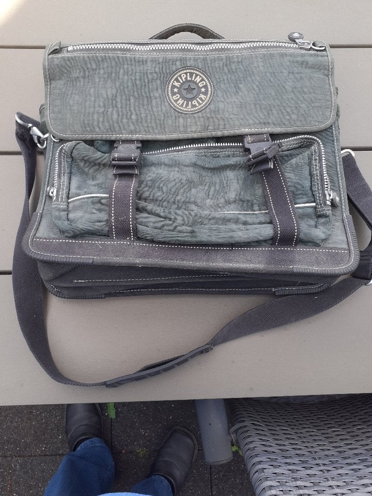 Kipling schooltas / rugtas groen, Gebruikt, Rugtas, 30 tot 40 cm, Groen
