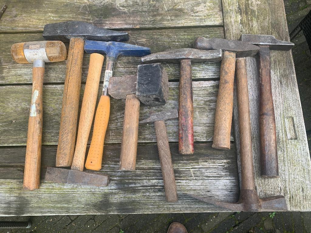 oud gereedschap. 10 stuks hamers, Antiek en Kunst, Antiek | Gereedschap en Instrumenten, Ophalen of Verzenden