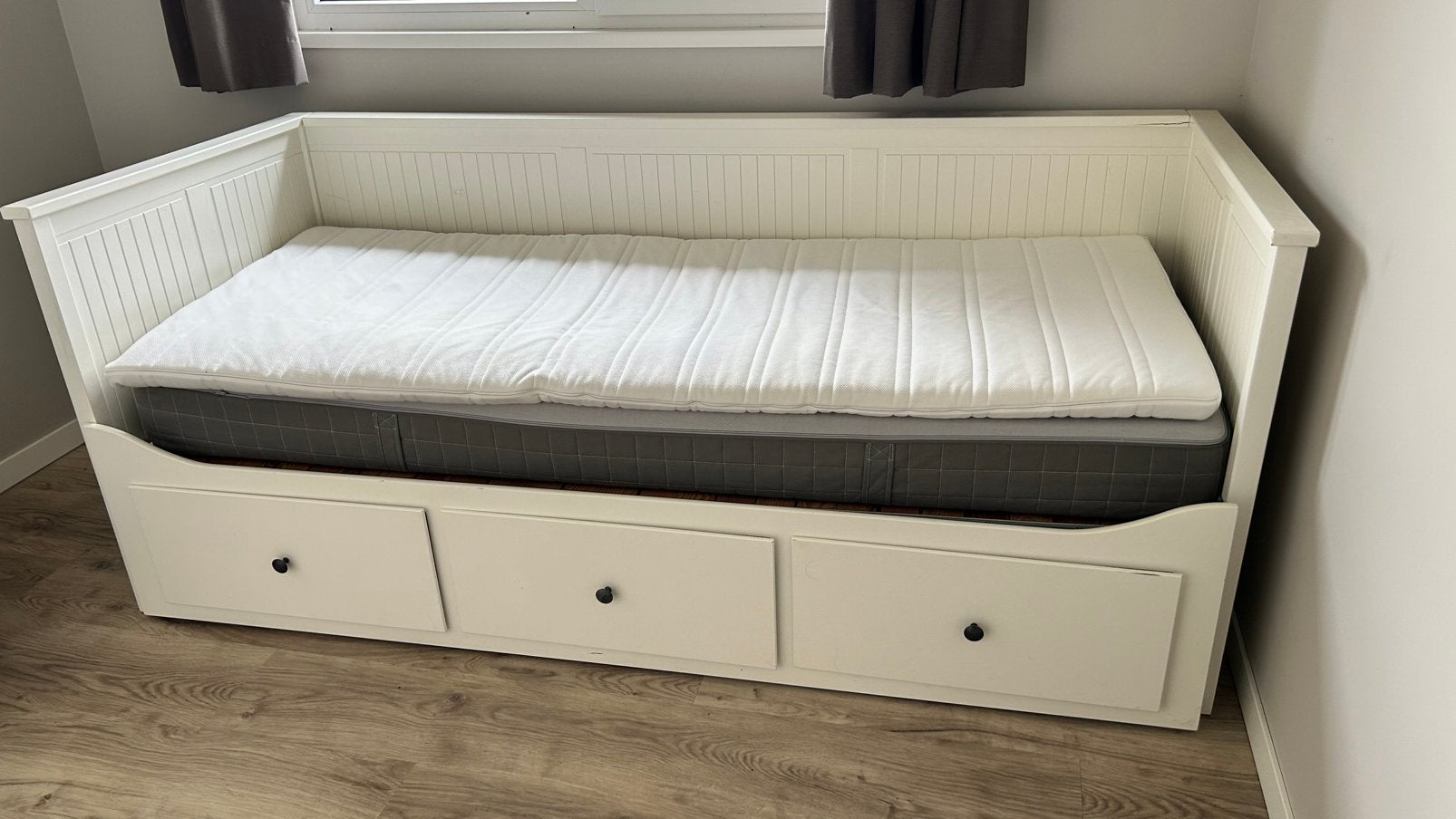 1 persoons (uitschuifbaar naar 2 persoons) bed, Ophalen, Gebruikt, Eenpersoons, 80 cm
