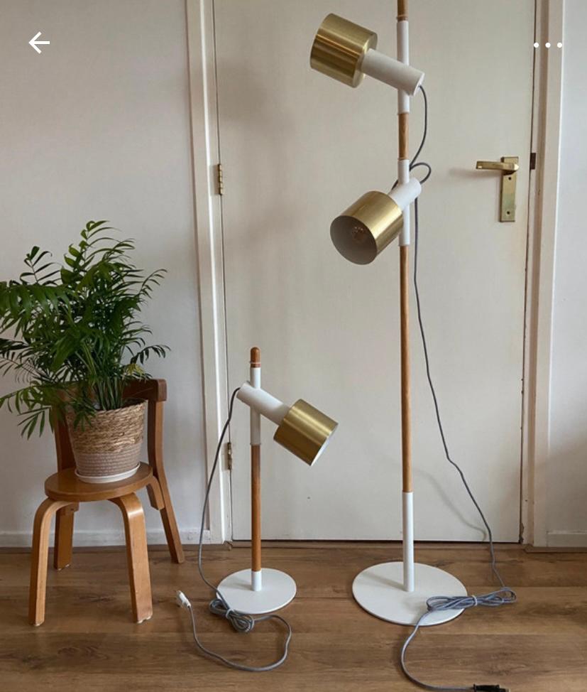 Zuiver vloerlamp en tafellamp of bureaulamp, Ophalen of Verzenden, Zo goed als nieuw, 100 tot 150 cm