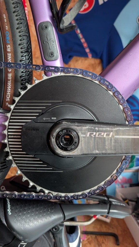 Sram Red E1 44t aero chainring powermeter, Ophalen of Verzenden, Zo goed als nieuw, SRAM, Aluminium
