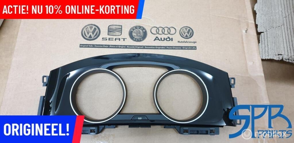 Golf 7 7.5 KM Teller Inleg ZWART HOOGGLANS 5G0857059 NIEUW, Volkswagen, Nieuw, Ophalen of Verzenden, Volkswagen