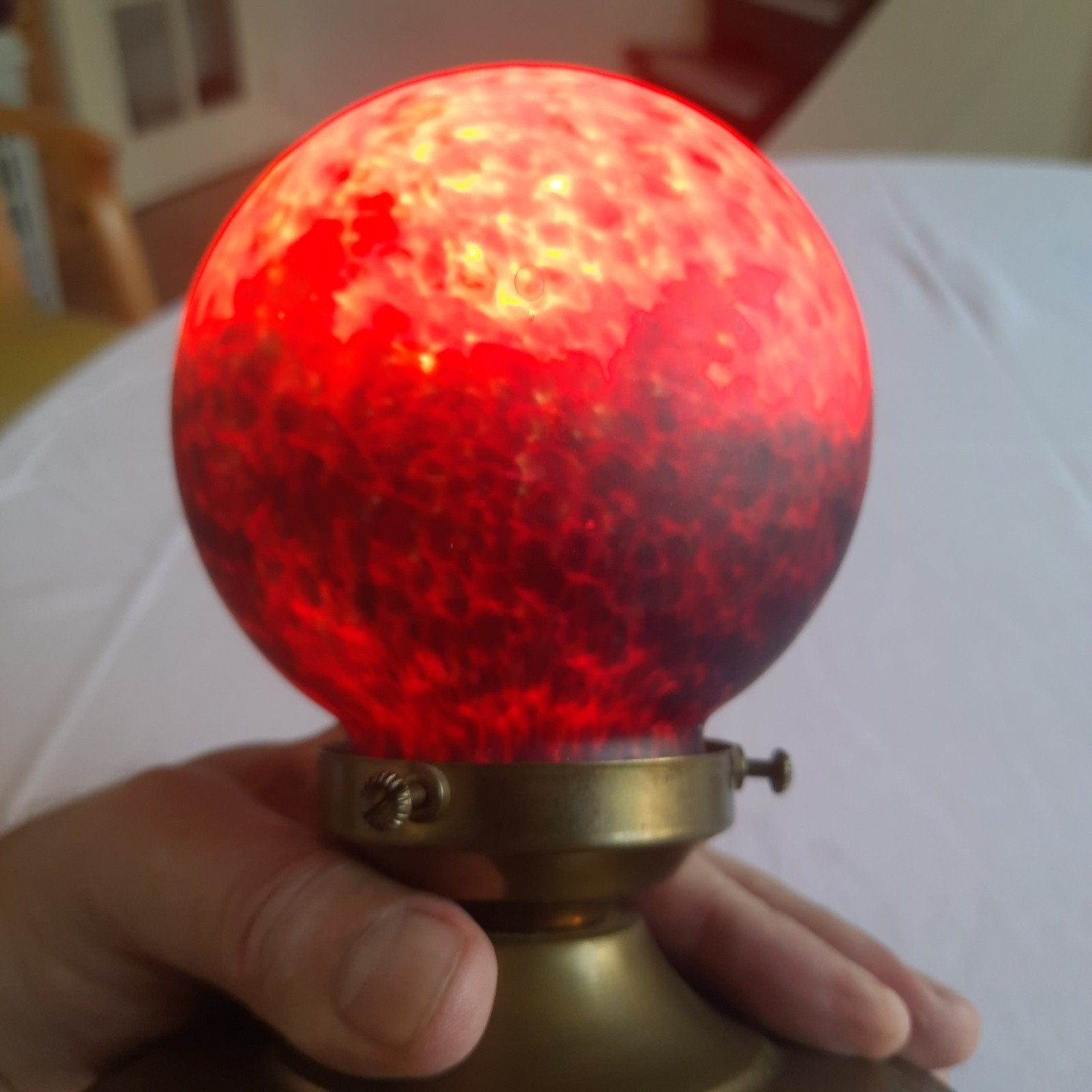 ART DE FRANCE Lamp met Fraaie Bol, Gebruikt, Verzenden, E14 (klein), Glas