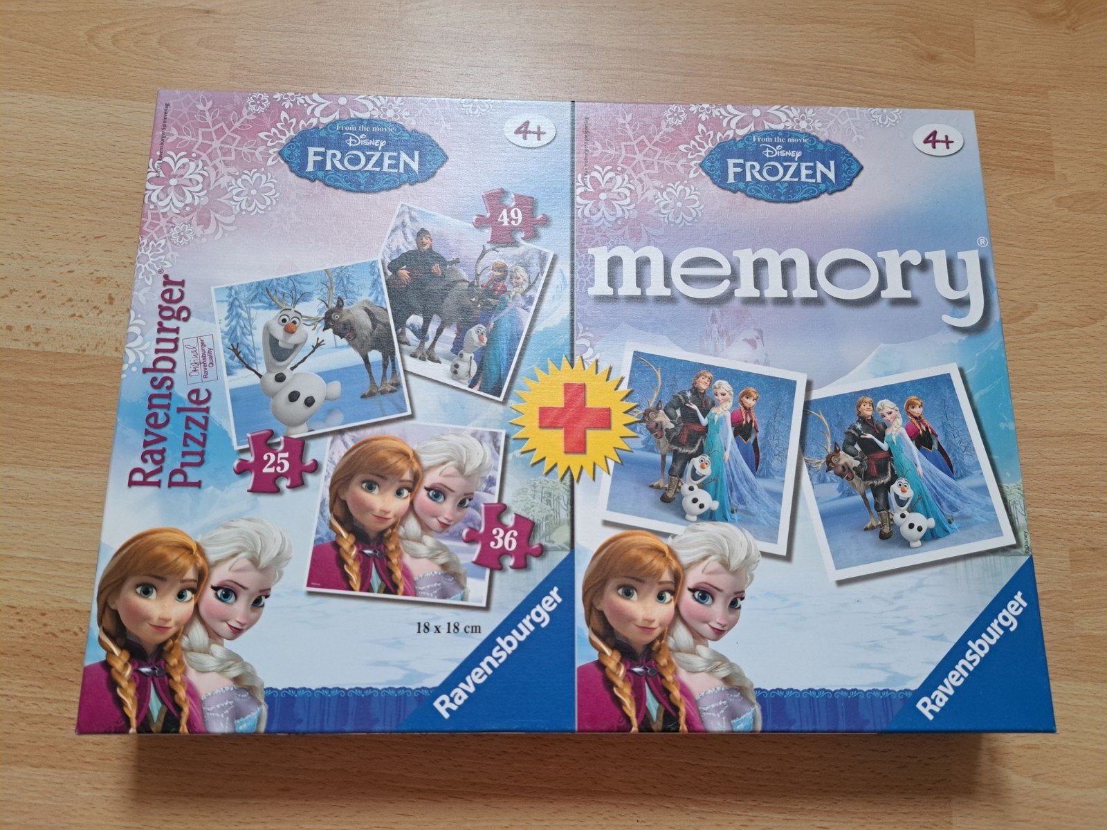 Ravensburger Disney Frozen Puzzel & Memory Set (2-in-1), Ophalen of Verzenden, Meer dan 50 stukjes, Gebruikt, 4 tot 6 jaar