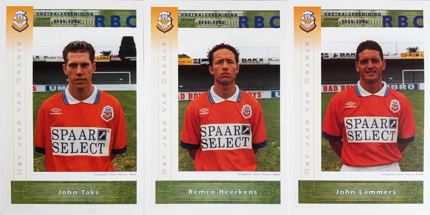 3 Spelerskaarten RBC Roosendaal - seizoen 1999/2000, Verzamelen, Sportartikelen en Voetbal, Ophalen of Verzenden, Zo goed als nieuw