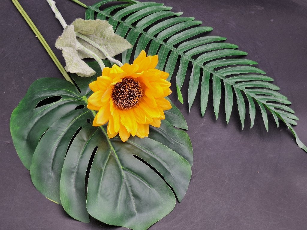 zonnebloem met 2 takken, net echt, Huis en Inrichting, Woonaccessoires | Kunstplanten en Kunstbloemen, Binnen, Nieuw, Ophalen of Verzenden