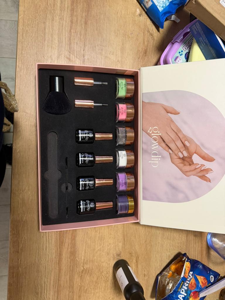 Glowdip Dipping Powder Starter Kit - Nieuw!, Overige kleuren, Ophalen of Verzenden, Zo goed als nieuw, Handen en Nagels