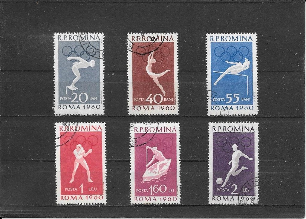Roemenië Olympische spelen Rome, Ophalen of Verzenden, Overige landen, Gestempeld