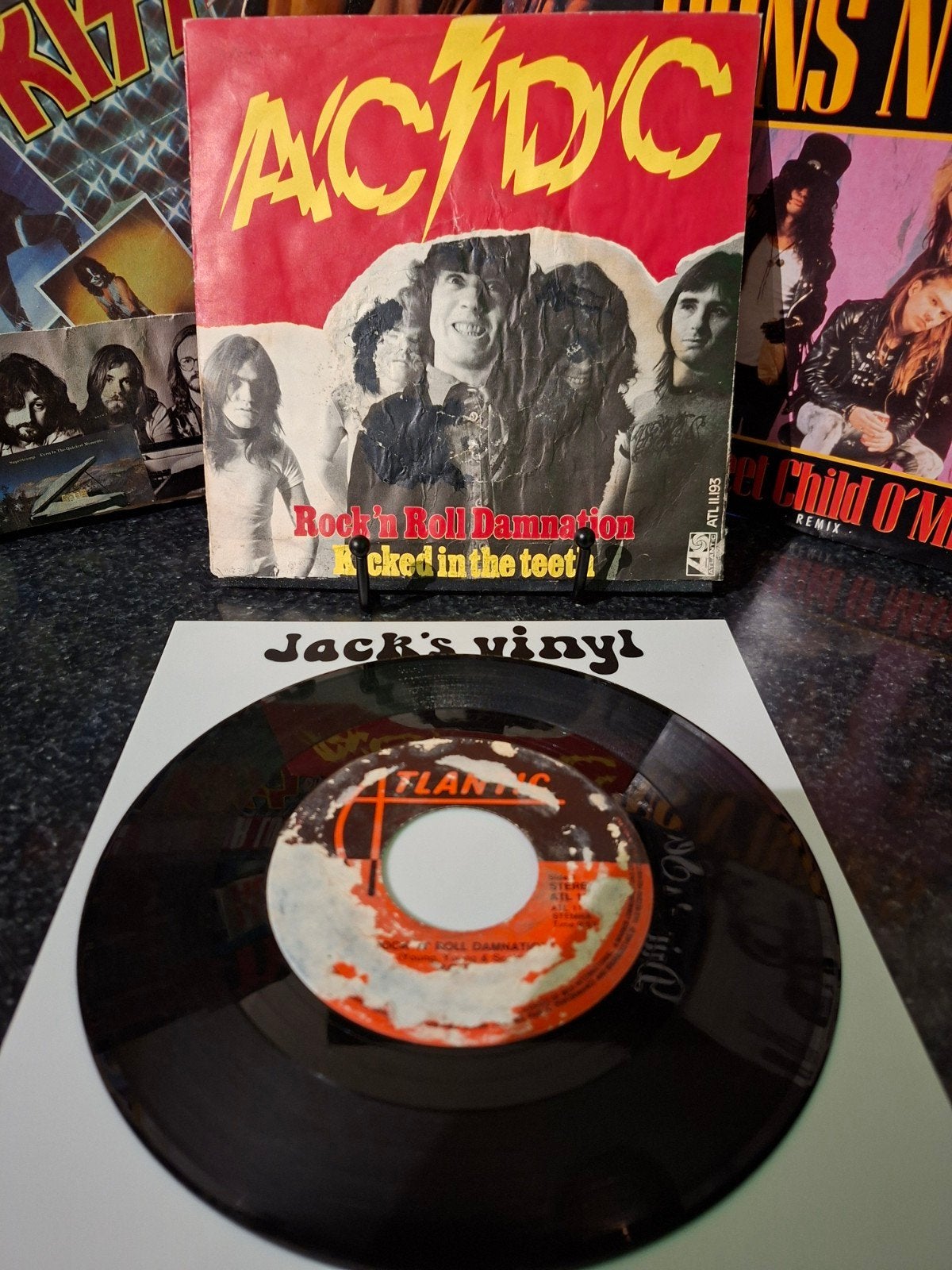 AC/DC - Rock 'n' Roll Damnation 7 inch single 1978, Gebruikt, Hard Rock, 7 inch, Ophalen of Verzenden