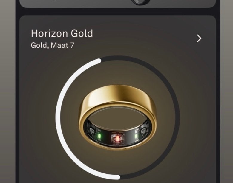 Ongebruikt! Oura Ring Gen3 Horizon Gold Maat 7, Ophalen, Overige materialen, Dame of Heer, Goud