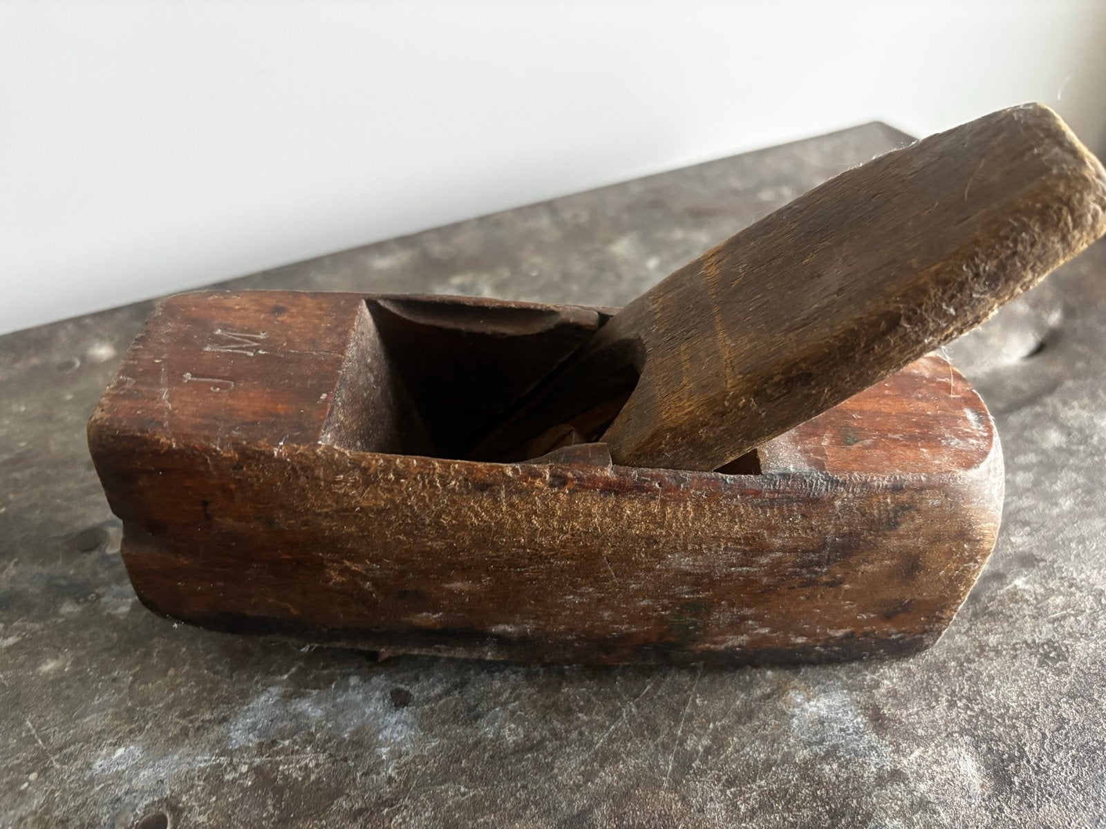 Antieke houten schaaf - Vintage gereedschap, Antiek en Kunst, Antiek | Gereedschap en Instrumenten, Ophalen of Verzenden