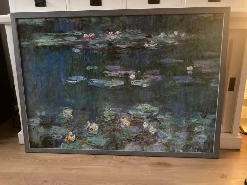 Ingelijste Monet Waterlelies Poster, Ophalen, Hout, 75 cm of meer