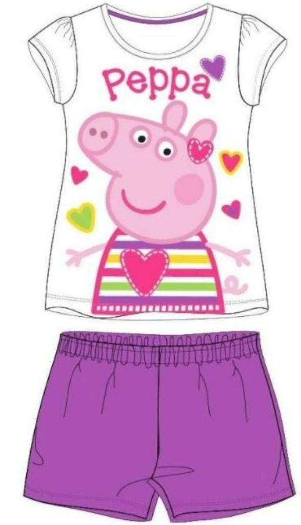 Peppa Pig Shortama Paars - Maat 110 - 116 - 122 - Katoen, Kinderen en Baby's, Kinderkleding | Maat 116, Nacht- of Onderkleding