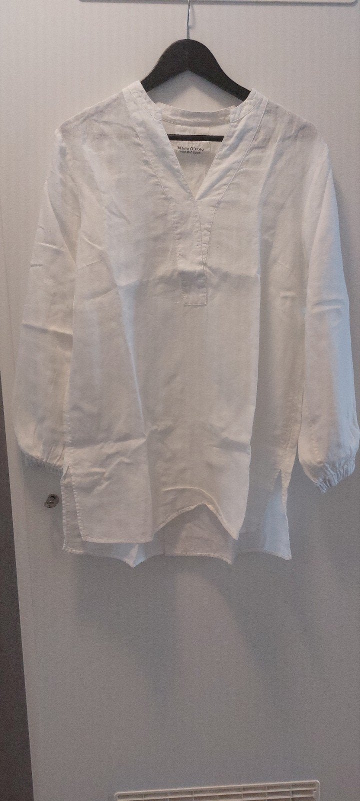 Marc O'Polo linnen blouse - wit - maat 40, Maat 38/40 (M), Wit, Ophalen of Verzenden, Zo goed als nieuw