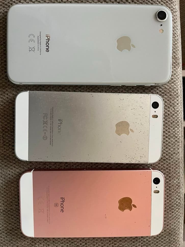 iPhones (SE 2016, 5S, 8, 6) en iPad mini, Telecommunicatie, Ophalen of Verzenden, Zo goed als nieuw, Apple, IPhone SE (2016)