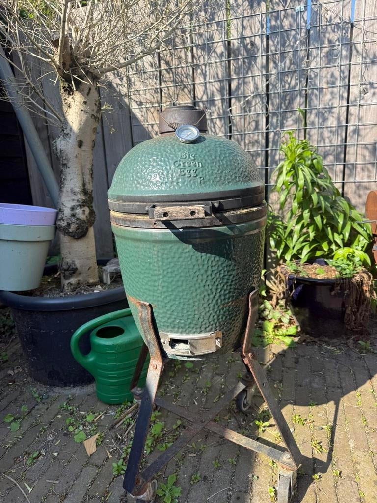 Big green egg small, Tuin en Terras, Houtskoolbarbecues, Ophalen of Verzenden, Gebruikt
