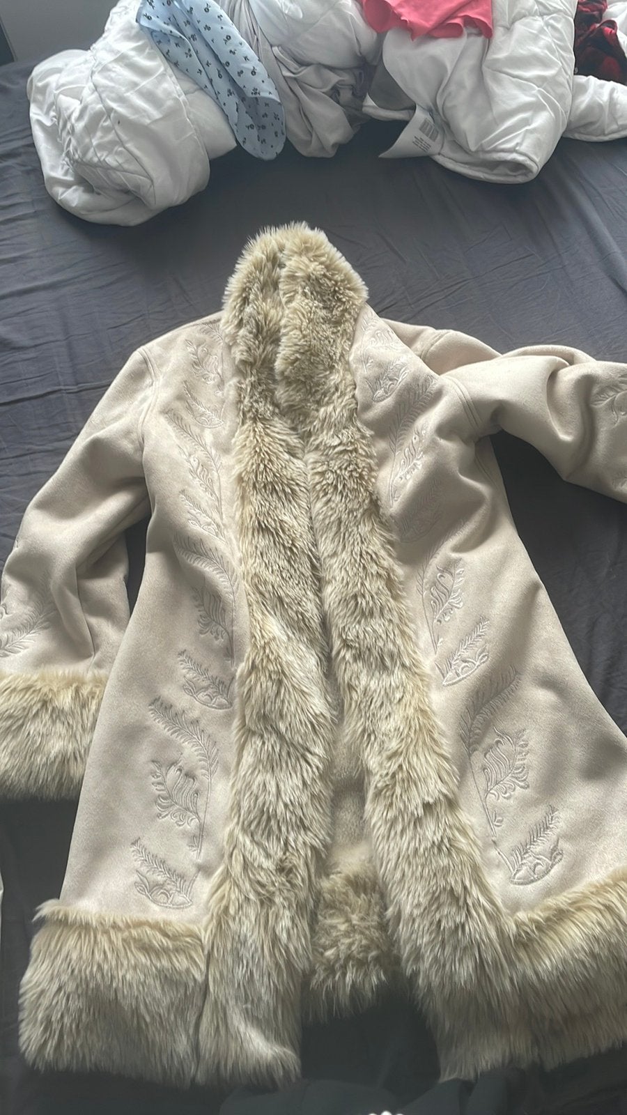 Vintage fur coat, Kleding | Dames, Ophalen, Zo goed als nieuw, Maat 36 (S), Beige