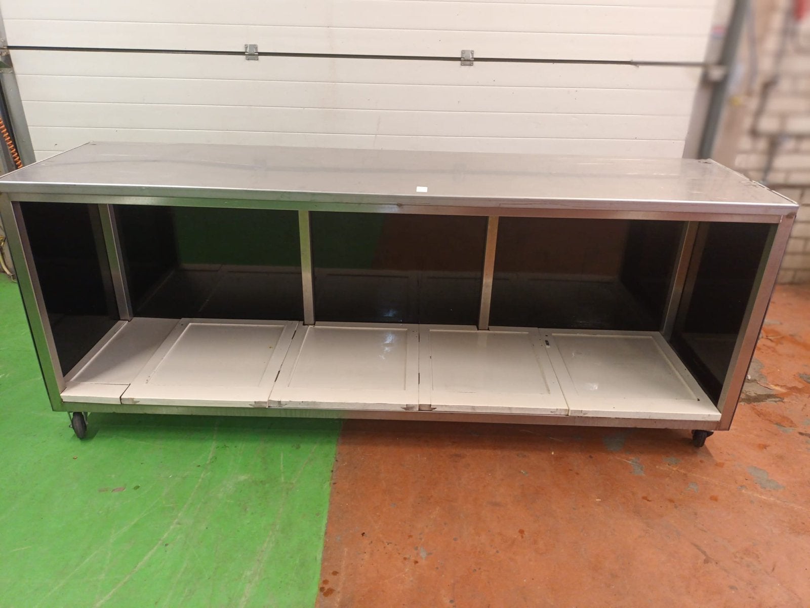 RVS werktafel Werkbank op wielen horeca werktafel stevig, Ophalen, Gebruikt