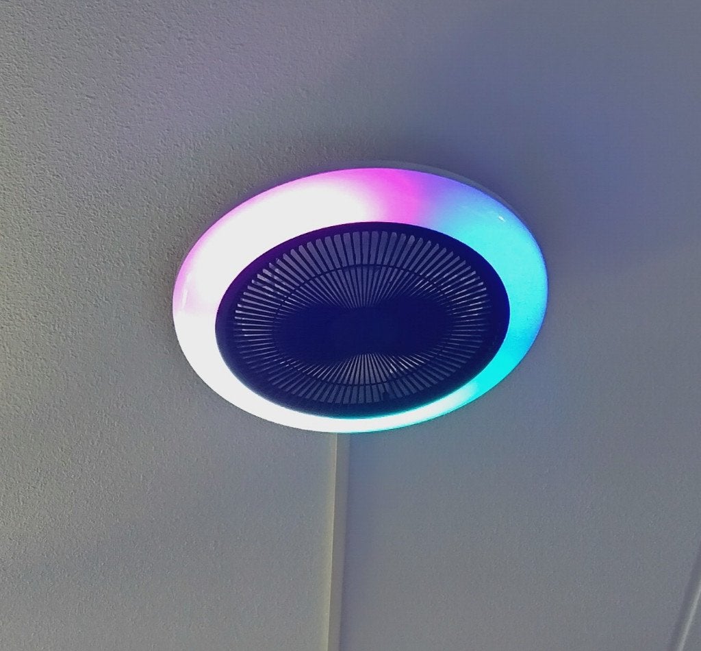Kleuren plafondventilator, Ophalen of Verzenden, Ventilator met afstandsbediening, Zo goed als nieuw, Plafondventilator