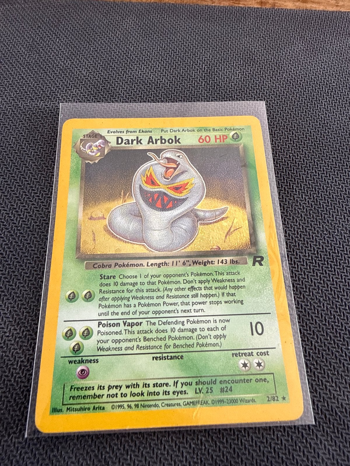 Dark Arbok Pokémon Kaart - Jungle Set 2/64 (Engels), Ophalen of Verzenden, Gebruikt, Losse kaart