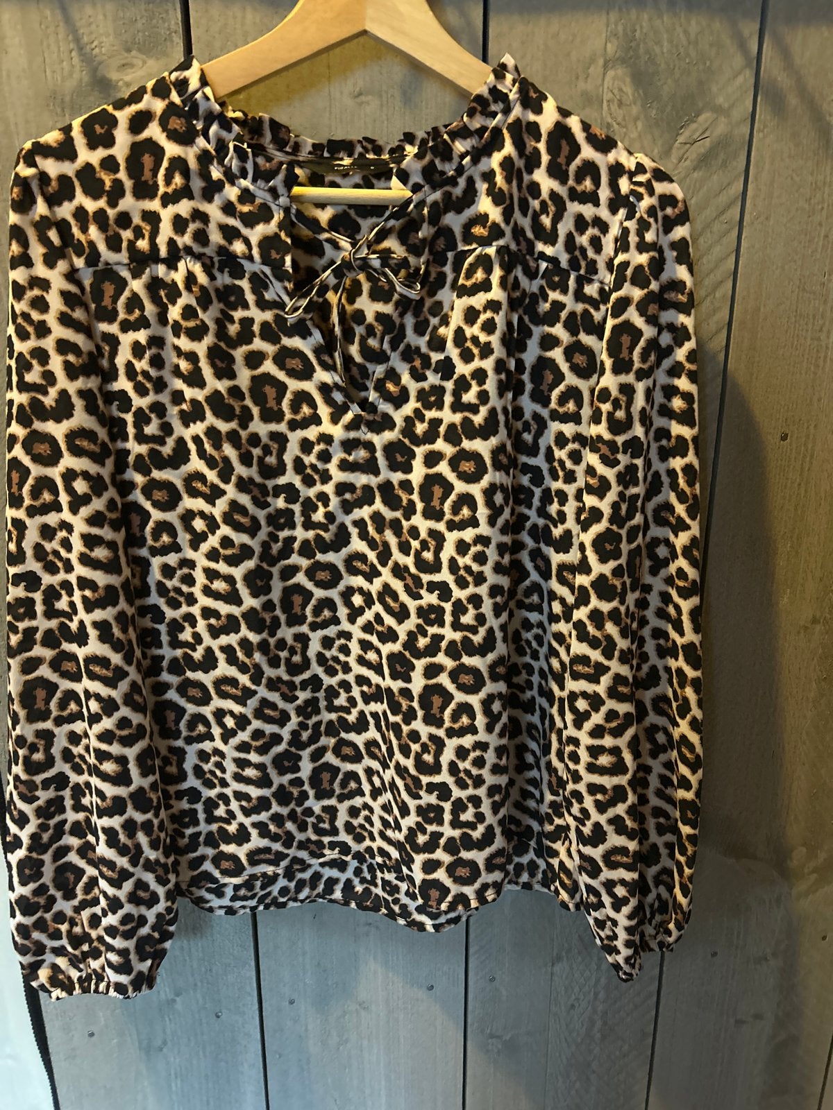 Pigalle Luipaardprint Blouse Maat S, Ophalen of Verzenden, Zo goed als nieuw, Maat 36 (S), Meerkleurig