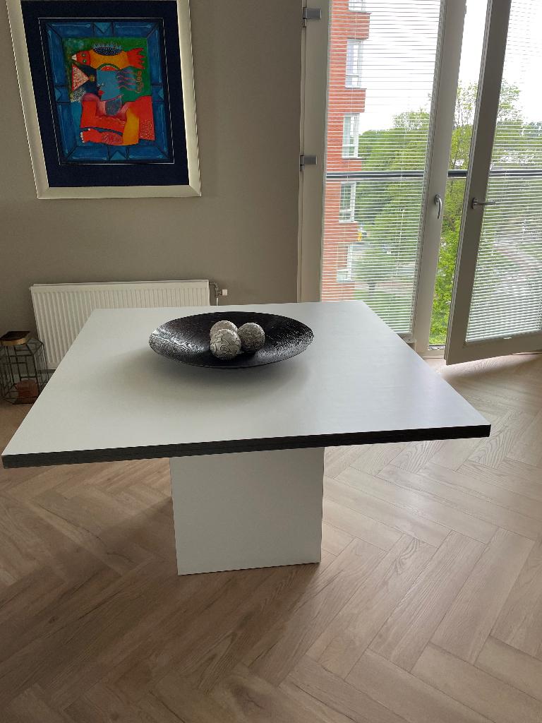 eettafel wit, Ophalen, Gebruikt, Vier personen, Overige houtsoorten