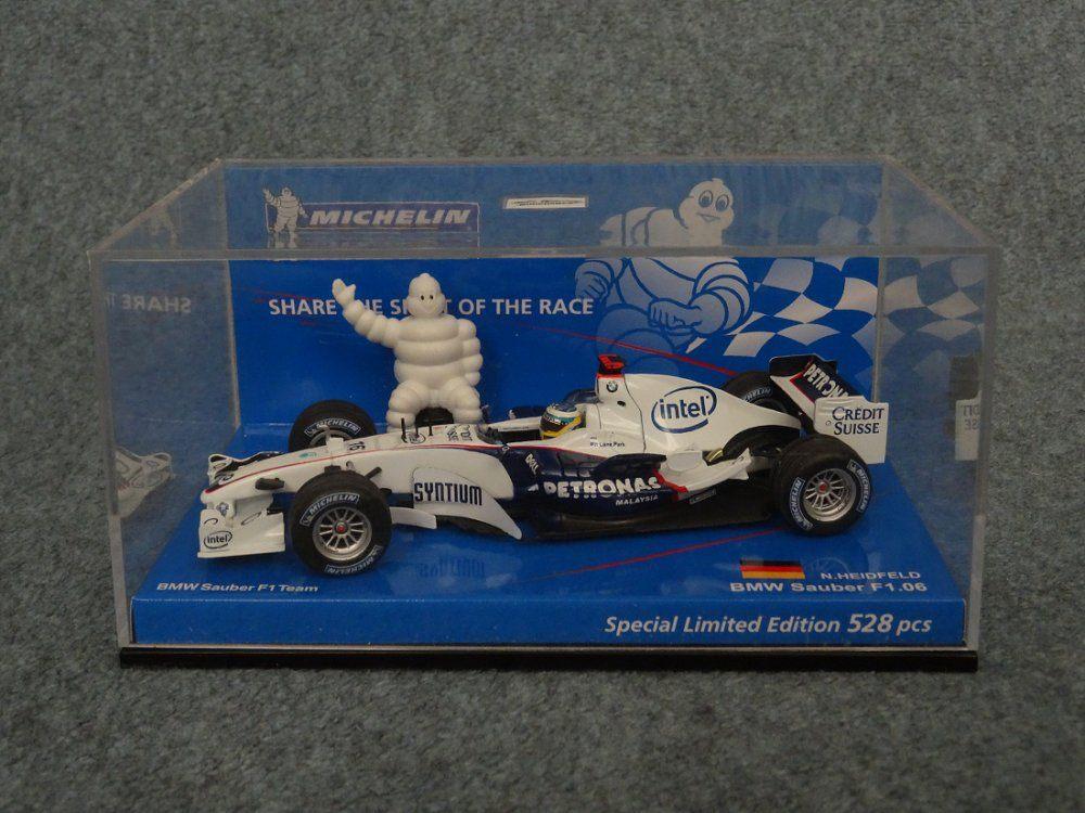 F1 BMW Sauber F1.06 Heidfeld zeldzame MICHELIN uitgave OVP, Ophalen of Verzenden, Zo goed als nieuw, Auto, MiniChamps