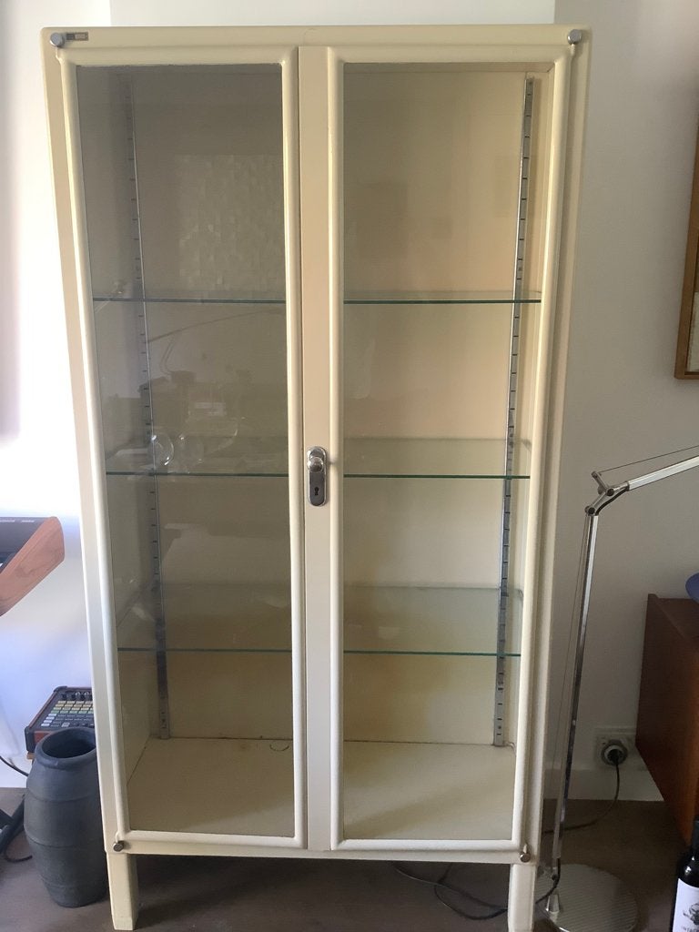 mooie vintage APOTHEKERSKAST kast vitrine, Huis en Inrichting, Kasten | Vitrinekasten, Ophalen, 50 tot 100 cm, Industrieel Vintage