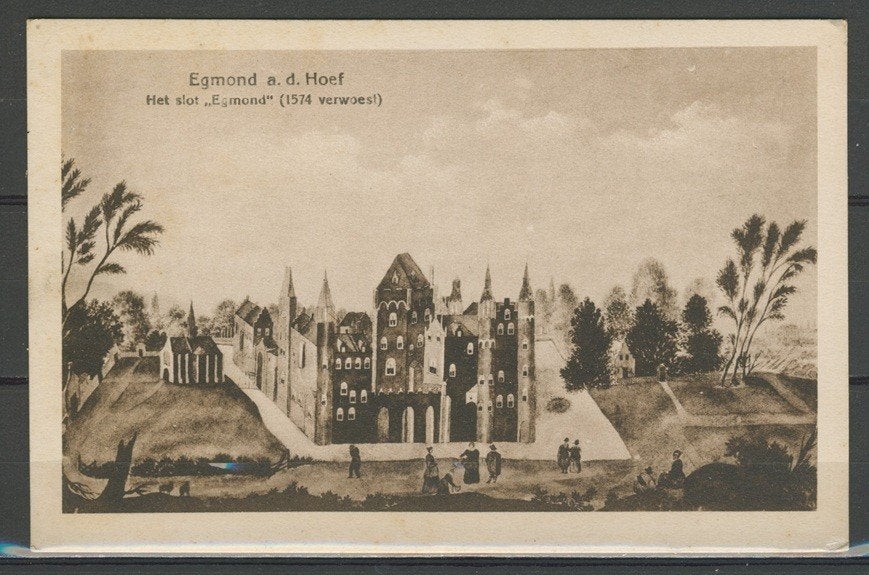 Egmond a. d. Hoef 1925 Slot Egmond Ansichtkaart 1084 jdu, Ophalen of Verzenden, 1920 tot 1940, Ongelopen, Noord-Holland