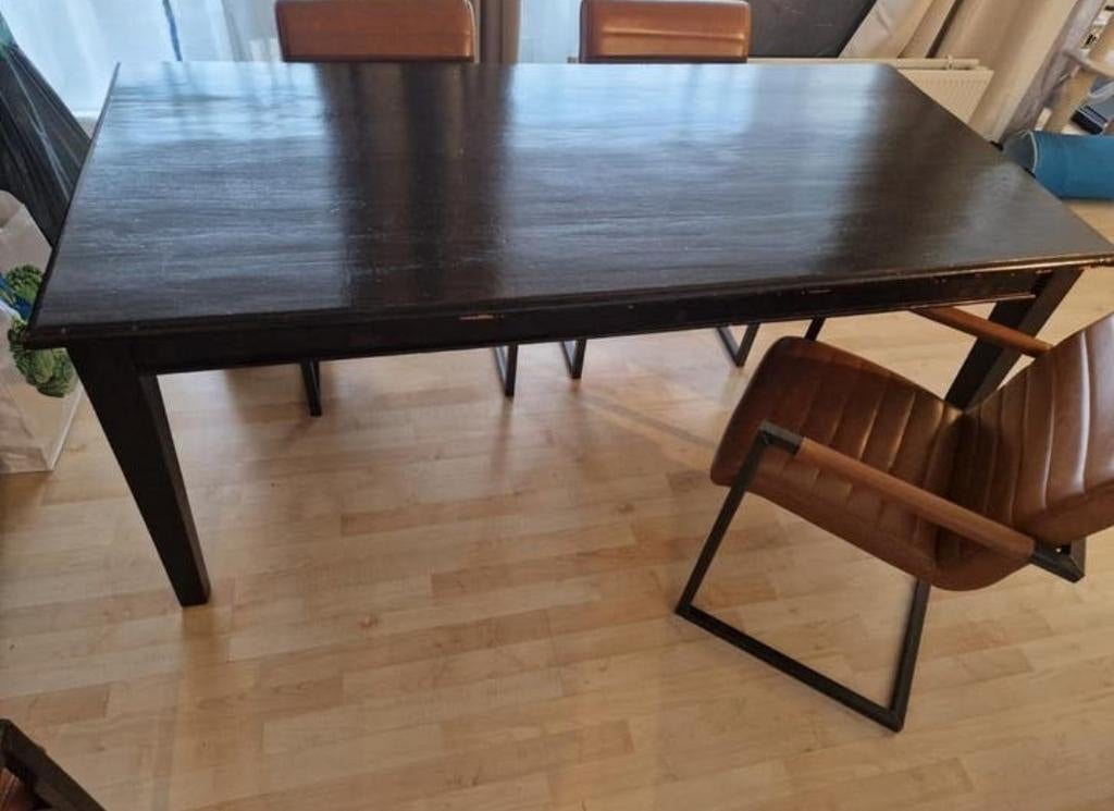 Eettafel, Huis en Inrichting, Tafels | Eettafels, Ophalen, Gebruikt, Rechthoekig, 50 tot 100 cm