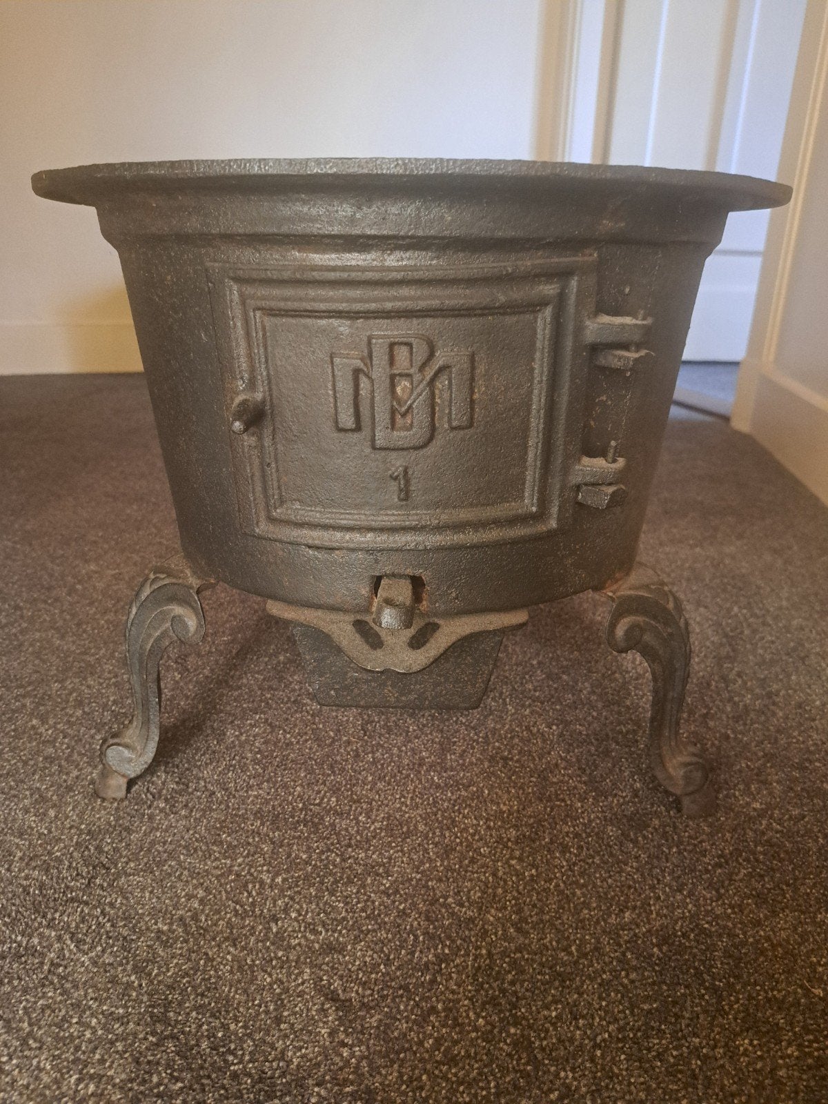 Antieke gietijzeren houtkachel / potkachel, Ophalen of Verzenden
