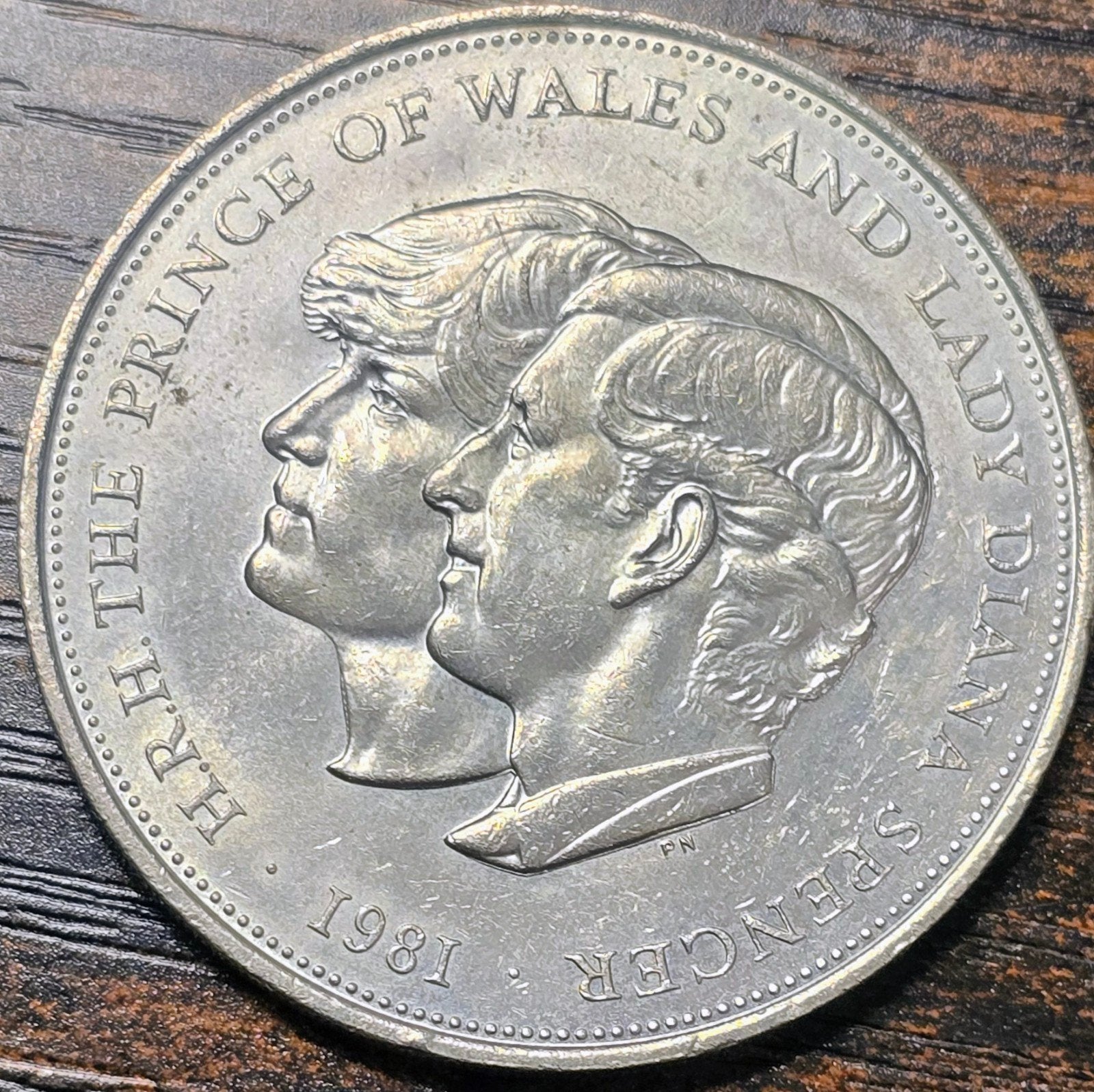Britse 25 pence munt 1981 - Charles & Diana, Ophalen of Verzenden