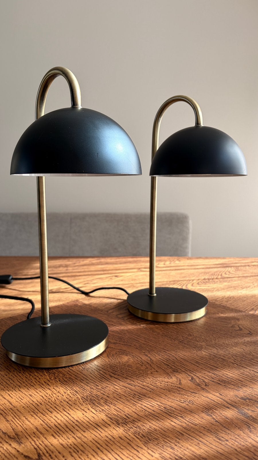 2x Leitmotiv Tafellamp Dome – Zwart, Zwart, Ophalen, Zo goed als nieuw, Metaal