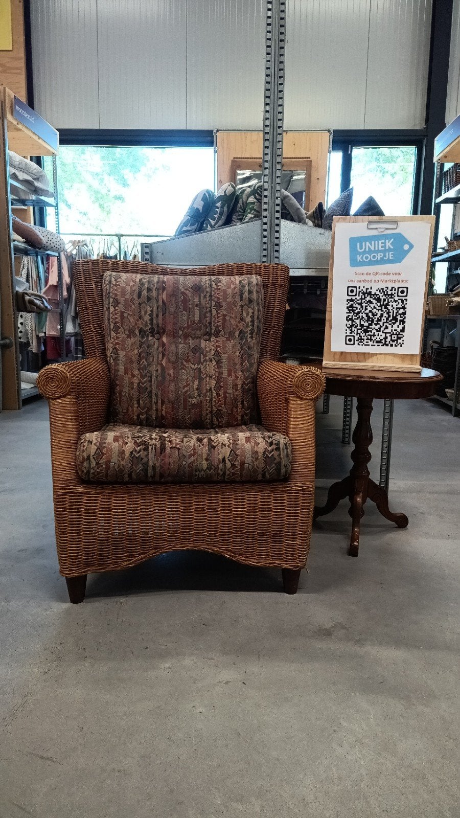 Rotan fauteuil met comfortabele kussens HG nuenen, Ophalen, Zo goed als nieuw, Nvt, Nvt