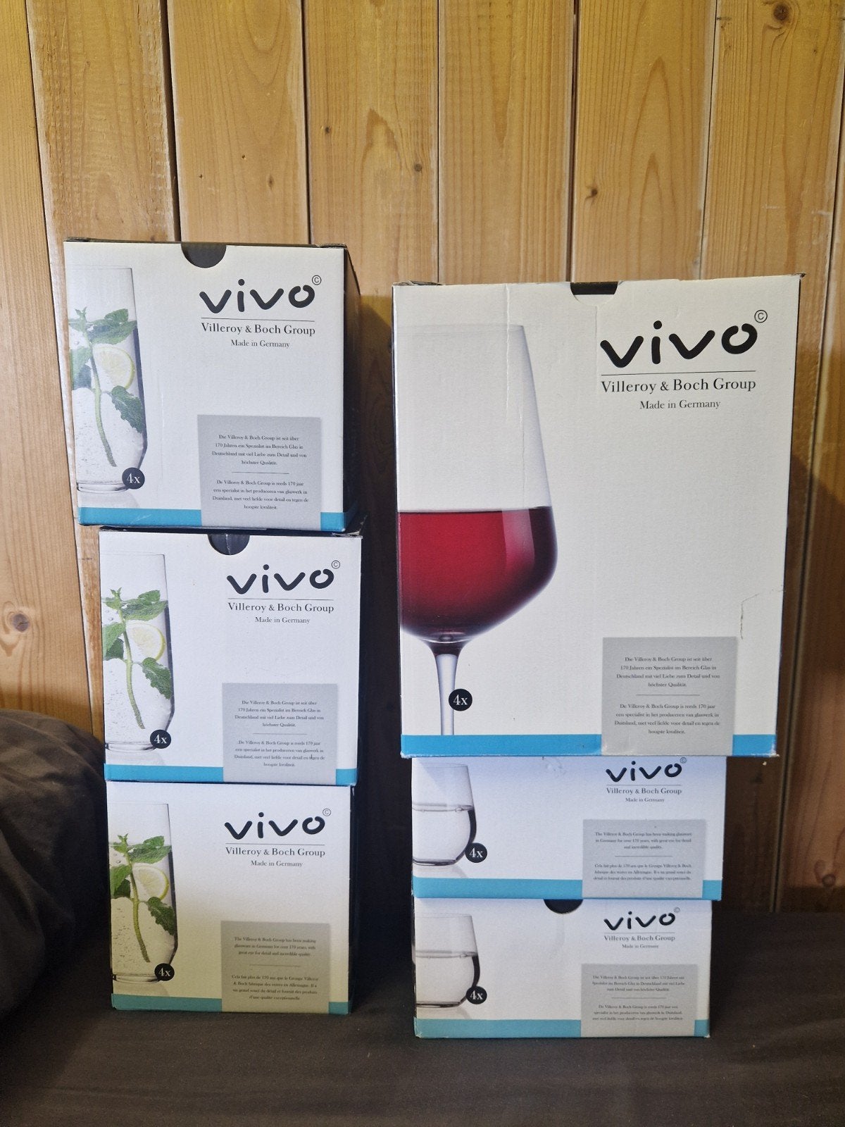 Nieuwe VIVO Villeroy & Boch glazen set, Ophalen of Verzenden, Nieuw, Glas, Overige merken