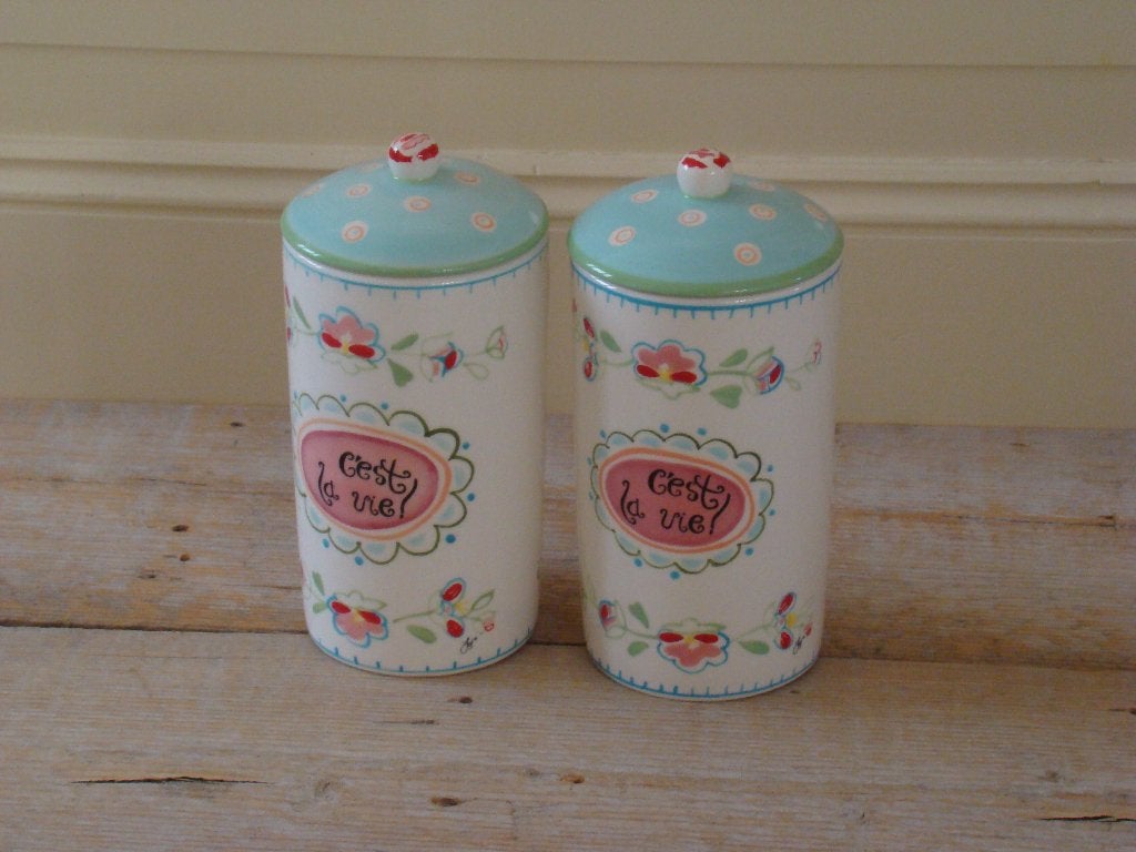 Servies Jet (by Ter Steege) C'EST LA VIE', zo goed als nieuw, Overige typen, Ophalen of Verzenden, Zo goed als nieuw, Overige stijlen