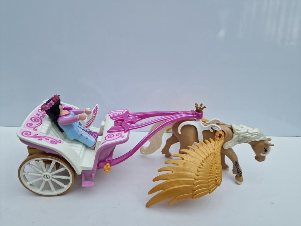 Playmobil Koets met Gevleugeld Paard en Prinses, Ophalen of Verzenden, Gebruikt