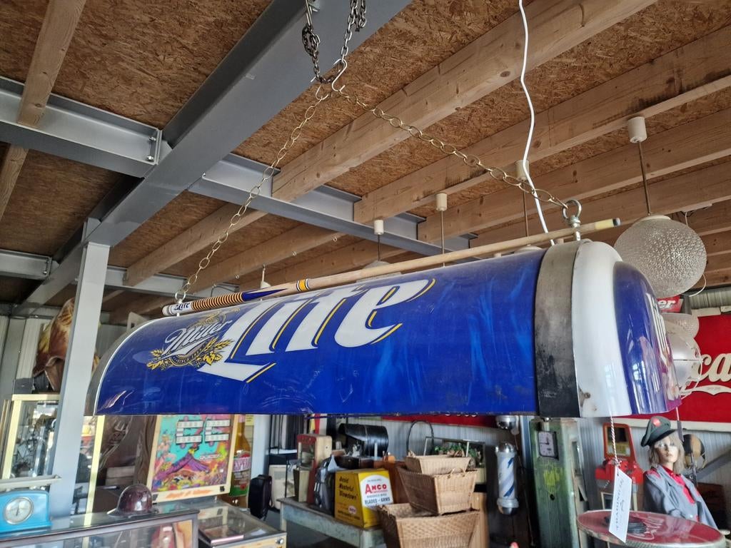 Usa  cafe lampen. lite miller. Budweiser, Ophalen, Gebruikt, Lichtbak of (neon) lamp
