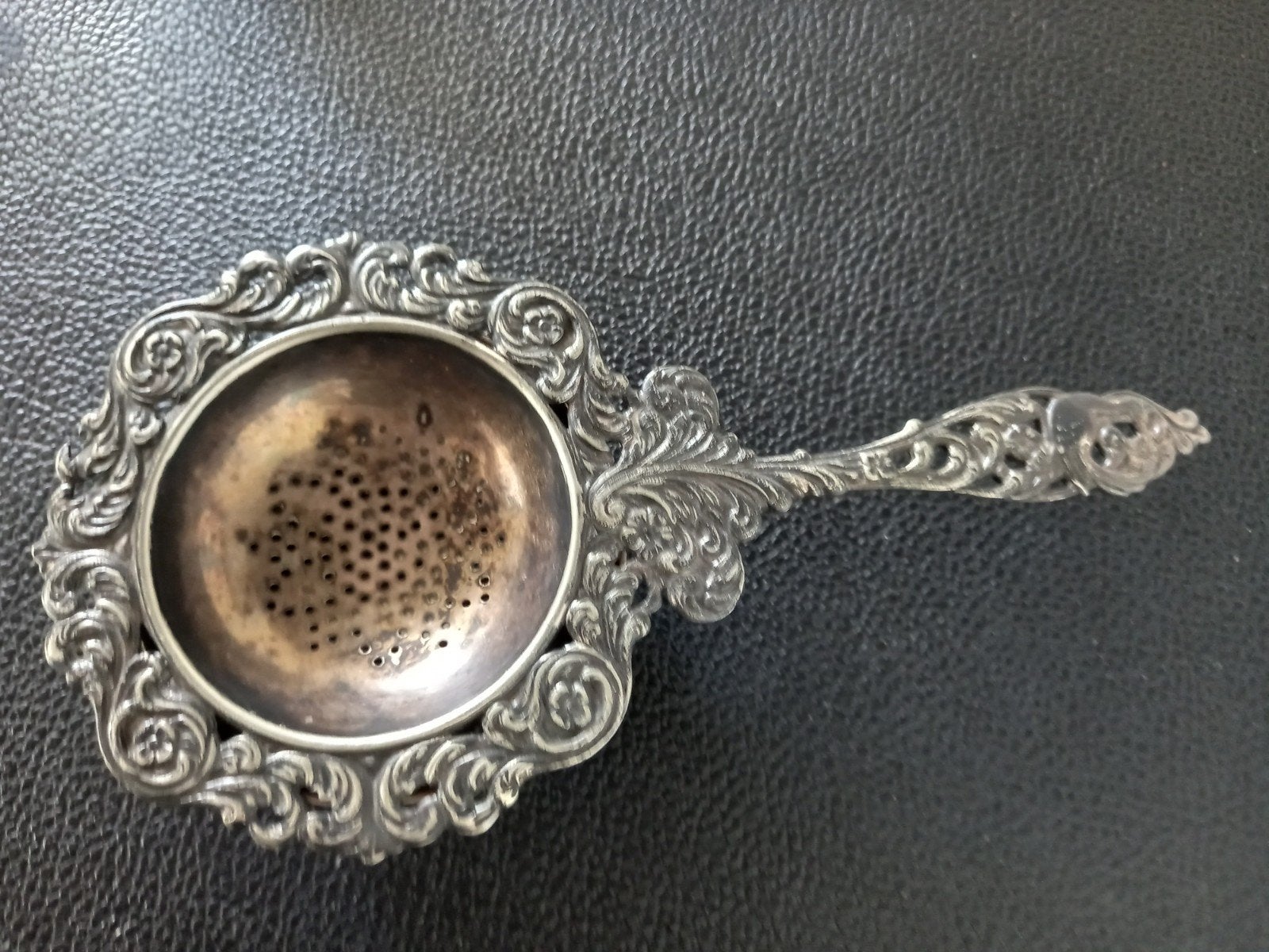 theezeef zilver antiek, Ophalen of Verzenden, Zilver