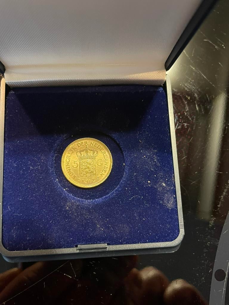 Gouden 5 gulden munt, Ophalen of Verzenden, Overige landen