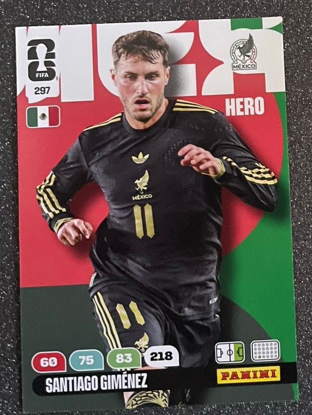 Panini WORLD CUP 2026    SANTIAGO GIMÉNEZ    MEXICO, Verzenden, Zo goed als nieuw, Plaatje