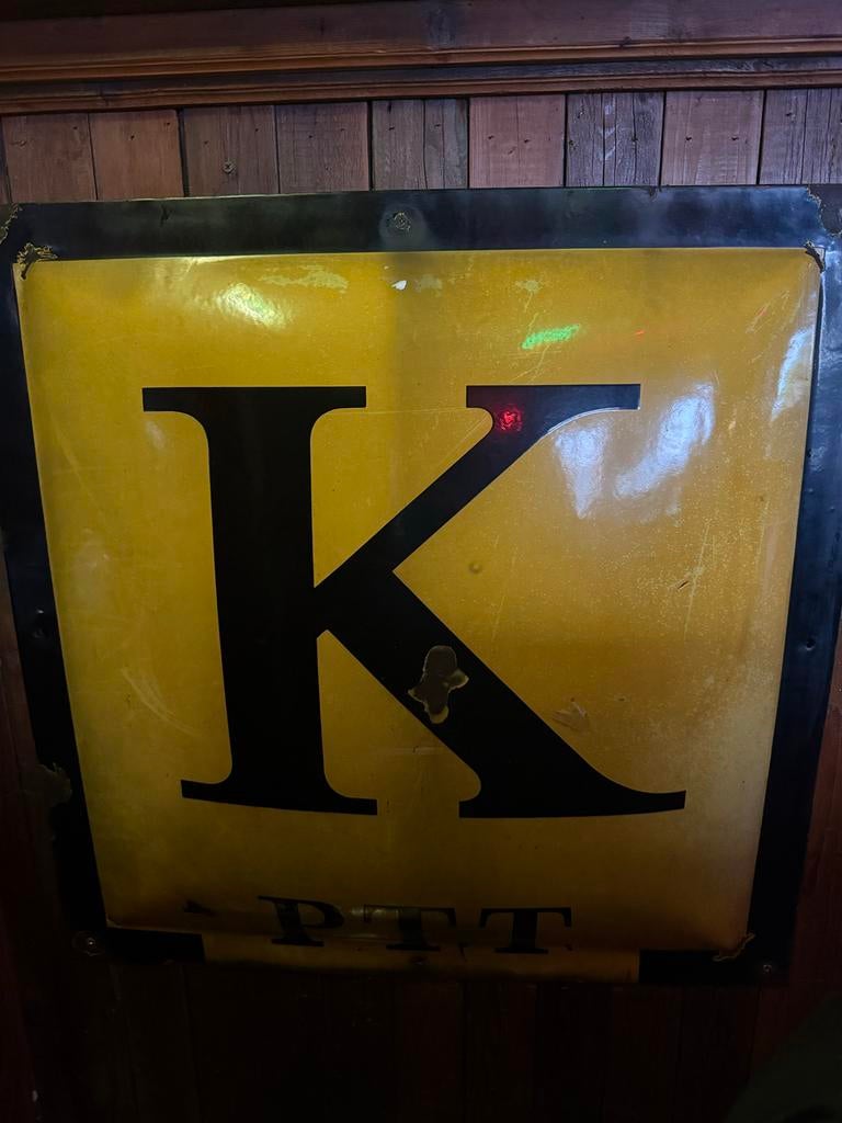 Vintage PTT K-bord - Uniek decoratiestuk, Ophalen of Verzenden