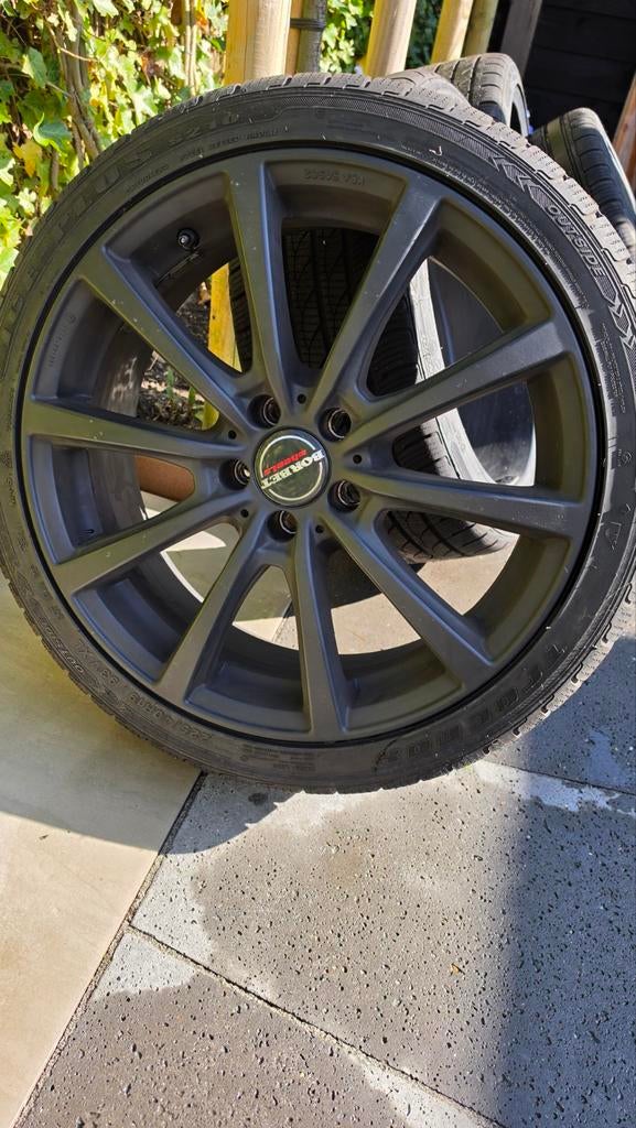 Mat Zwarte 19 inch Borbet velgen, Gebruikt, Velg(en), Winterbanden, 235 mm