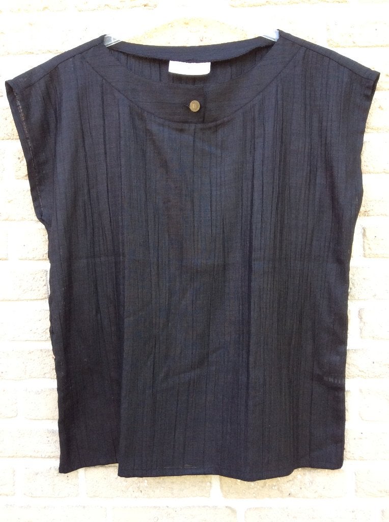 BLOUSE van VERSE met kapmouwtje ZWART 42 NIEUW, Verzenden, Nieuw, Maat 42/44 (L), Zwart