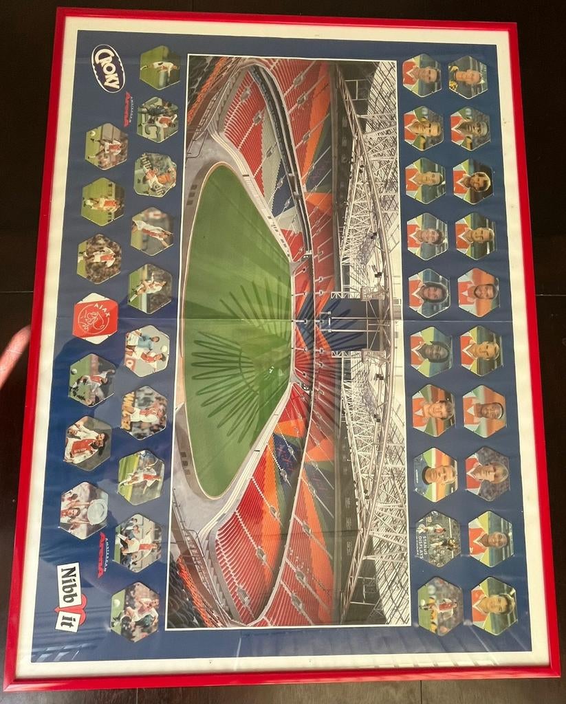 Complete set met poster Topshots Ajax 1996/1997 (zie foto's), Ophalen, Zo goed als nieuw, Ajax, Poster, Plaatje of Sticker