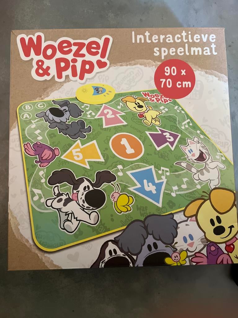 Woezel & Pip Interactieve Speelmat - 90x70 cm, Ophalen, Zo goed als nieuw, Speelkleed, Met geluid