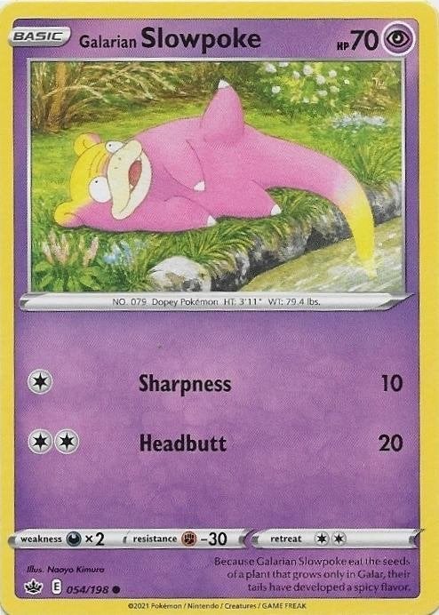 Chilling Reign,  Galarian Slowpoke [common] 54/198, Verzenden, Nieuw, Losse kaart